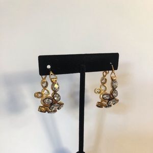 Silver gold plated earrings designer